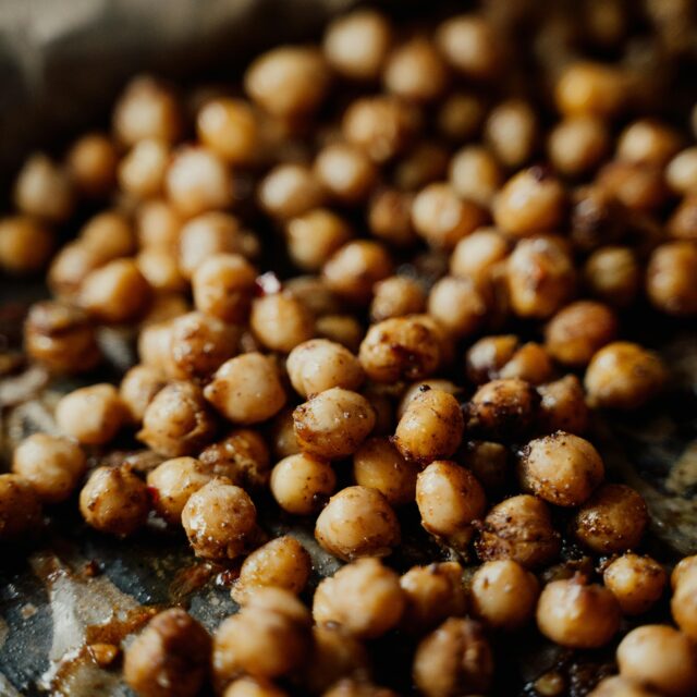 High fibre dinner of chickpeas